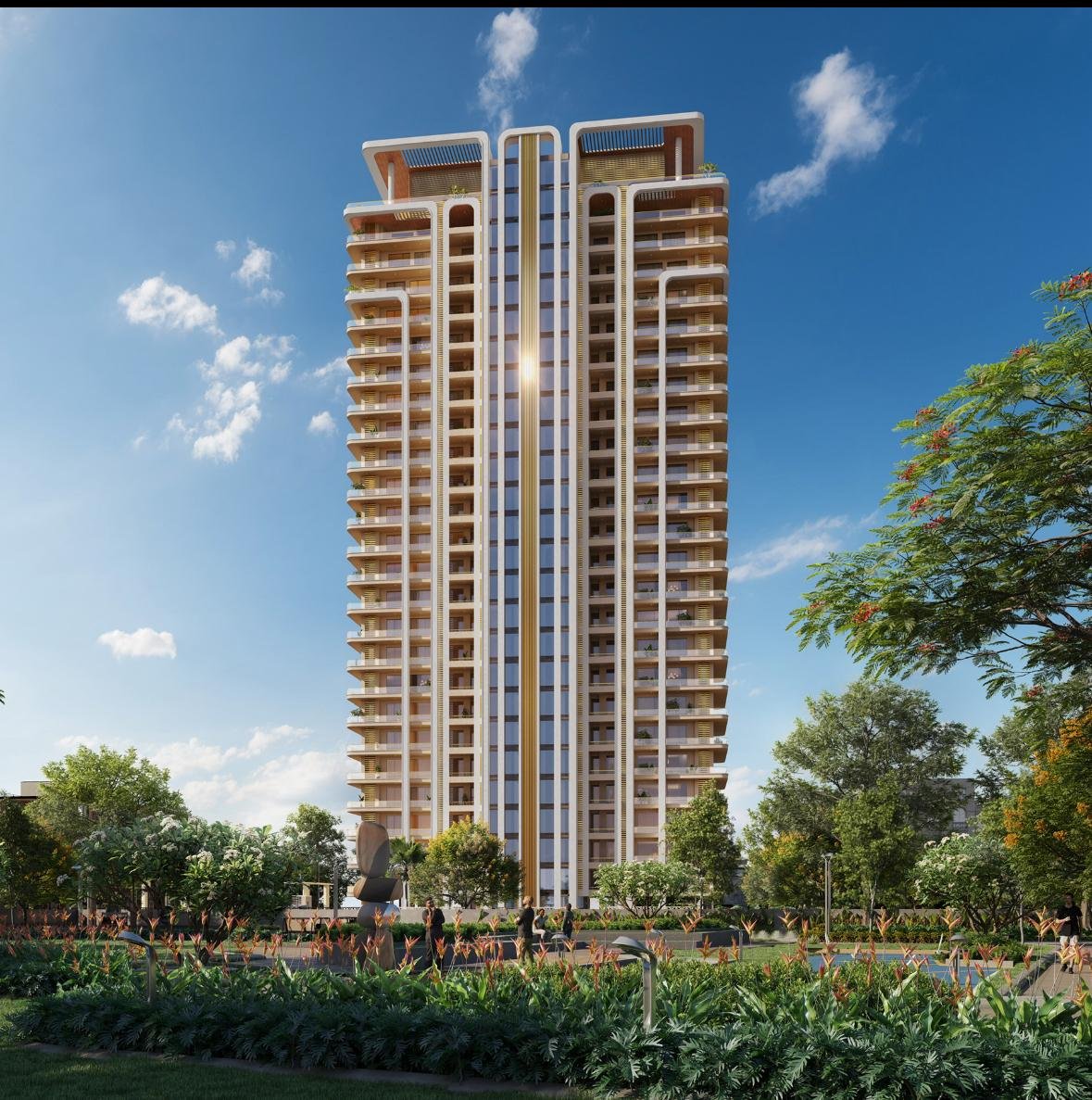 Vintage Greens Zirakpur tower elevation render